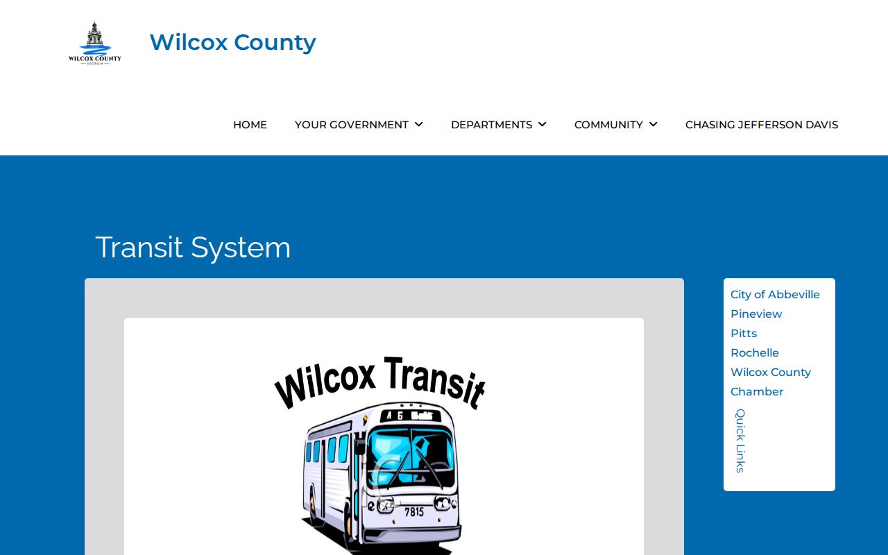 Wilcox County transit information for planning transportation after release